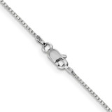 14K White Gold 26 inch 1mm Box with Lobster Clasp Chain