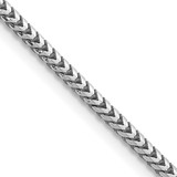 14K White Gold 26 inch 2.5mm Franco with Lobster Clasp Chain
