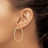 14k 1 carat Lab Grown Diamond VS/SI+ G+ Complete In and Out Hoop Earrings