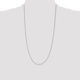 14K White Gold 28 inch .7mm Box with Lobster Clasp Chain