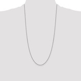 14K White Gold 28 inch .9mm Box with Lobster Clasp Chain