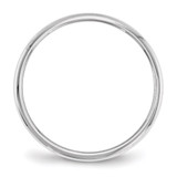 14k White Gold 2mm Half-Round Wedding Band Size 5
