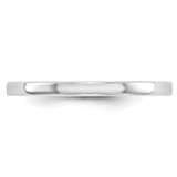 14k White Gold 2mm Lightweight Flat Wedding Band Size 7.5