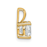 14k 1 carat Lab Grown Diamond VS/SI+ G+ Round Complete Four Prong Pendant