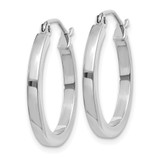14k White Gold 2mm Square Tube Hoops - T1-A98A57F3-4247