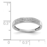 14k White Gold 2-row Diamond Band