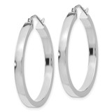 14k White Gold 2x3mm Rectangle Tube Hoop - T1-5F20E072-8562