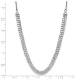 14k White Gold 3 1/3 carat Lab Grown Diamond VS/SI+ G+ Adjustable 13.5 to 24 inch Double Row Tennis Bolo Necklace