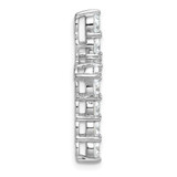 14k White Gold 3 carat Lab Grown Diamond VS/SI+ G+ Complete Cross Chain Slide Pendant