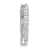 14k White Gold 3 carat Lab Grown Diamond VS/SI+ G+ Complete Heart Chain Slide Pendant