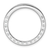 14k White Gold 3 carat Lab Grown Diamond VS+ F+ Complete Circle Chain Slide Pendant - PM-BAC87D8A-1311