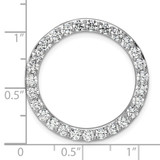 14k White Gold 3 carat Lab Grown Diamond VS+ F+ Complete Circle Chain Slide Pendant - PM-BAC87D8A-1311