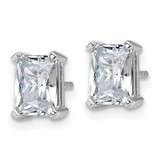14k White Gold 3 ctw Lab Grown Diamond VS/SI+ G+ Radiant 4 Prong Heavy Wt. Stud Earrings