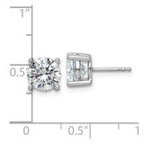 14k White Gold 3 ctw Lab Grown Diamond VS/SI+ G+ Round 4 Prong Heavy Wt. Stud Earrings