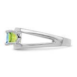 14k White Gold 3 Stone Mother's Ring Mounting