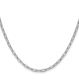 14k White Gold 3.0mm Semi-Solid Beveled Paperclip Chain - BC-42DA06AF-6625