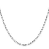 14k White Gold 3.0mm Solid Beveled Paperclip Chain - PE-31A483C1-5251