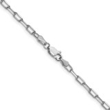 14k White Gold 3.0mm Solid Beveled Paperclip Chain - PE-E34B354A-7453