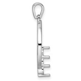 14k White Gold 3.2mm Three Stone Circle Pendant Mounting