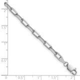 14k White Gold 3.5mm Solid Beveled Paperclip Chain - PE-C328E985-3529