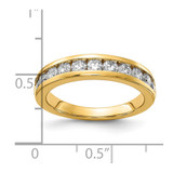 14k 1 carat Lab Grown Diamond VS+ F+ Complete Channel Set Band