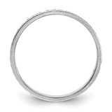 14k White Gold 3.75mm Design Etched Wedding Band Size 8.5