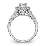 14k White Gold 3/4 carat Lab Grown Diamond VS/SI+ G+ 3/4 carat Center Round Semi Mount Engagement Ring - RM-8386FB97-2280