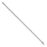 14k White Gold 3/4 carat Lab Grown Diamond VS/SI+ G+ 7 inch Fancy Bracelet