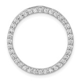 14k White Gold 3/4 carat Lab Grown Diamond VS/SI+ G+ Circle Chain Slide Pendant - PM-1DD4AA57-8504