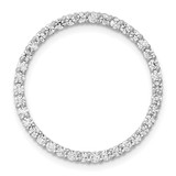 14k White Gold 3/4 carat Lab Grown Diamond VS/SI+ G+ Circle Chain Slide Pendant - PM-872FABDA-8322