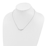 14k White Gold 3/4 carat Lab Grown Diamond VS/SI+ G+ Complete 18 inch Fashion Bar Necklace