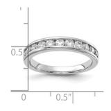 14k White Gold 3/4 carat Lab Grown Diamond VS/SI+ G+ Complete Channel Set Band