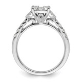 14k White Gold 3/4 carat Lab Grown Diamond VS/SI+ G+ Complete Cluster Engagement Ring - RM-05CCF62D-9351
