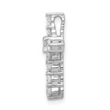 14k White Gold 3/4 carat Lab Grown Diamond VS/SI+ G+ Complete Cross Chain Slide Pendant - PM-A6A693E8-5492