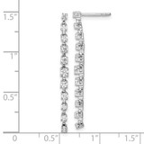 14k White Gold 3/4 carat Lab Grown Diamond VS/SI+ G+ Complete Dangle Post Earrings