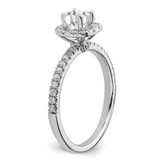 14k White Gold 3/4 carat Lab Grown Diamond VS/SI+ G+ Complete Round Halo Engagement Ring