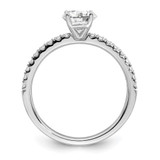 14k White Gold 3/4 carat Lab Grown Diamond VS/SI+ G+ Complete Round Size 7 Engagement Ring