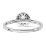 14k White Gold 3/4 carat Lab Grown Diamond VS/SI+ G+ Complete Size 7 Halo Engagement Ring