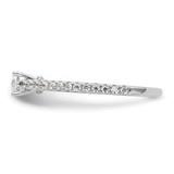 14k White Gold 3/4 carat Lab Grown Diamond VS/SI+ G+ East-West Oval Complete Engagement Ring