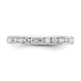 14k White Gold 3/4 carat Lab Grown Diamond VS/SI+ G+ Eleven Stone Complete Channel Band