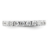 14k White Gold 3/4 carat Lab Grown Diamond VS/SI+ G+ Eleven Stone Complete Fashion band