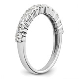 14k White Gold 3/4 carat Lab Grown Diamond VS/SI+ G+ Eleven Stone Complete Fashion band