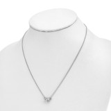 14k White Gold 3/4 carat Lab Grown Diamond VS/SI+ G+ Round Complete 18 inch Three Stone Necklace