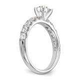 14k White Gold 3/4 carat Lab Grown Diamond VS/SI+ G+ Semi Mount Peg Set Engagement Ring - RM-911AE3E0-1082