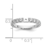 14k White Gold 3/4 carat Lab Grown Diamond VS/SI+ G+ Semi Mount Peg Set Engagement Ring - RM-911AE3E0-1082