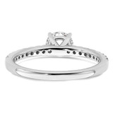 14k White Gold 3/4 carat Lab Grown Diamond VS/SI+ G+ Semi Mount Round Size 7 Engagement Ring