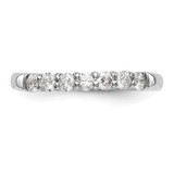 14k White Gold 3/4 carat Lab Grown Diamond VS/SI+ G+ Seven Stone Complete Fashion Band