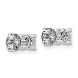 14k White Gold 3/4 ctw Certified Lab Grown Diamond VS+ F+ Round 4 Prong Heavy Wt. Stud Earrings