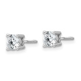 14k White Gold 3/4 ctw Lab Grown Diamond VS+ F+ Round 4 Prong Heavy Wt. Screwback Stud Earrings - EM-09DDC850-5054
