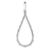 14k White Gold 3/4ct. Diamond Teardrop Pendant